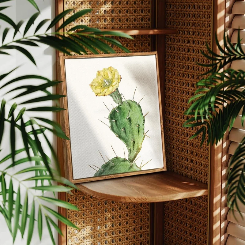 Vintage Botanische Leinwandbilder mit Holzrahmen - 20x25 cm