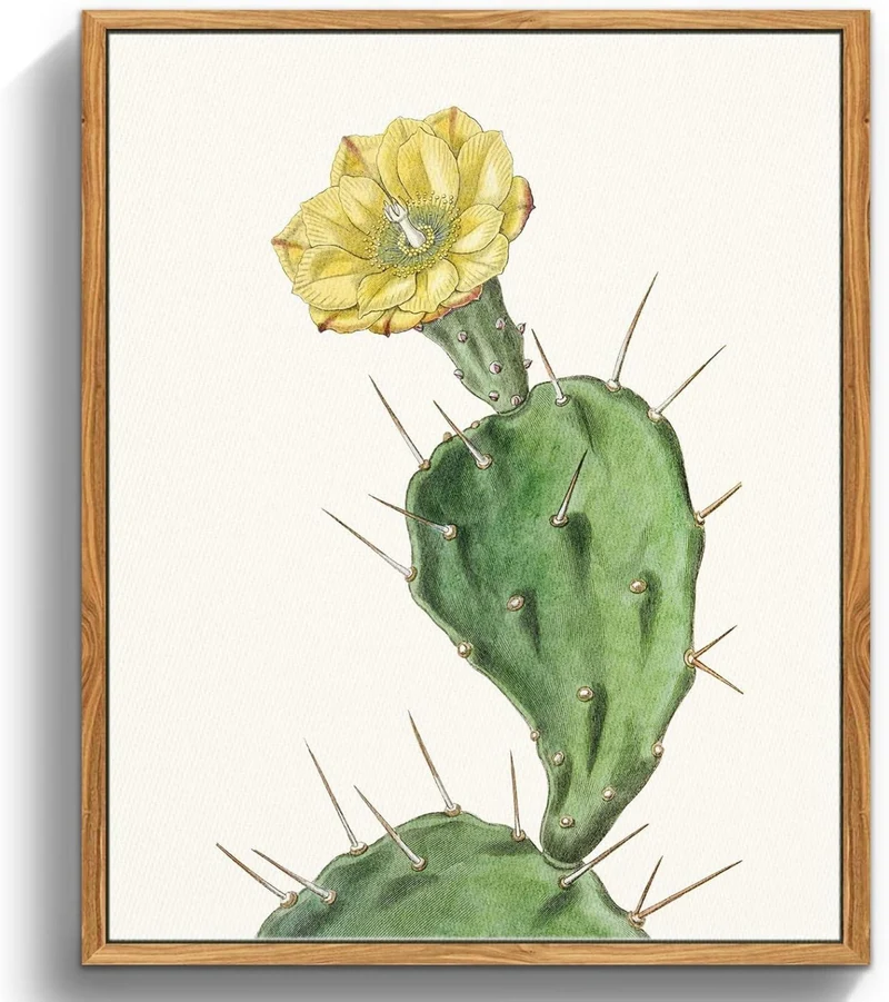 Vintage Botanische Leinwandbilder mit Holzrahmen, 30x40 cm