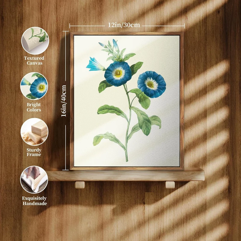 Vintage Insekten Leinwandbild mit Holzrahmen, 30x40