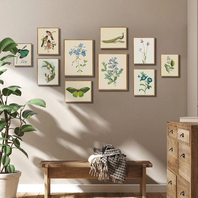 Leinwand Bilder Botanisch Blaue Blume Holzrahmen 30x40cm