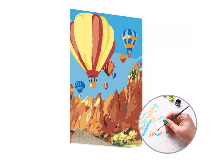 Ζωγραφική με αριθμούς FLYING THE BALLOON | χαμηλή δυσκολία