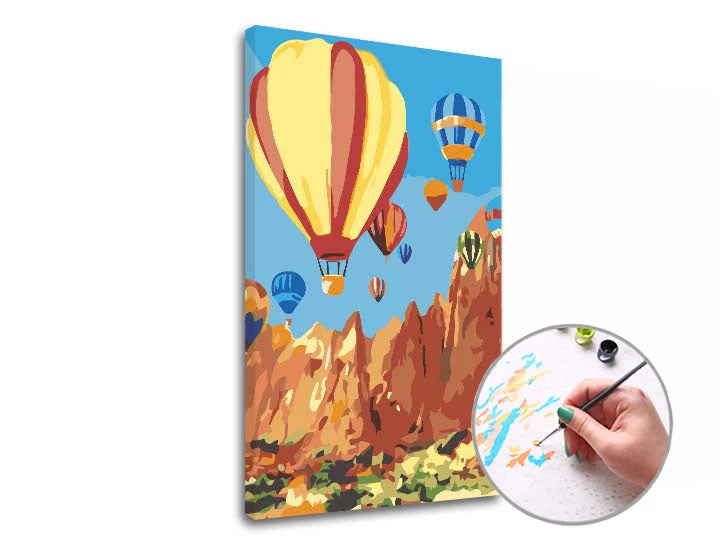 Ζωγραφική με αριθμούς FLYING THE BALLOON | χαμηλή δυσκολία