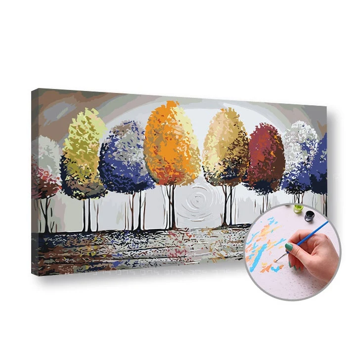 Ζωγραφική με αριθμούς COLOUR TREES | μεσαία δυσκολία