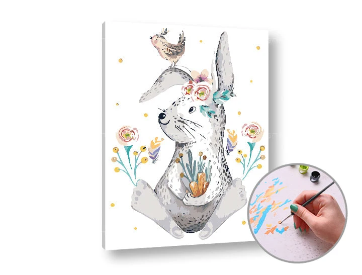 Ζωγραφική με αριθμούς BIG Bunny | μεσαία δυσκολία